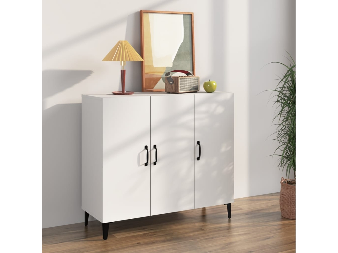 Vidaxl Aparador 90x34x80 Cm Derivados De Madeira Branco