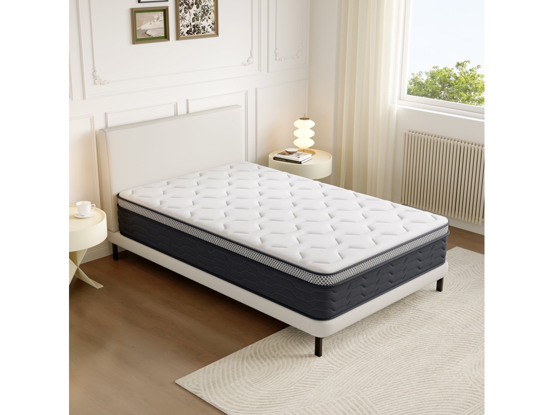 Colchão Dewinner 90 X 190 X 27 Cm Espuma Viscoelástica, Molas Individuais, Altura 27 Cm, Absorvente De Umidaderespirável