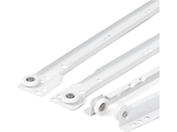 Corrediças Para Gaveta De 400 Mm - Pacote Com 2 (1 Par) Corrediças Brancas De Extensão Total - Conjunto De Corrediças Para Gaveta