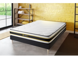 Colchão de Molas Ensacadas e Viscoelástico Flexy Altura Firmeza SLEEPFIT Espuma com memória Branco (180x200)