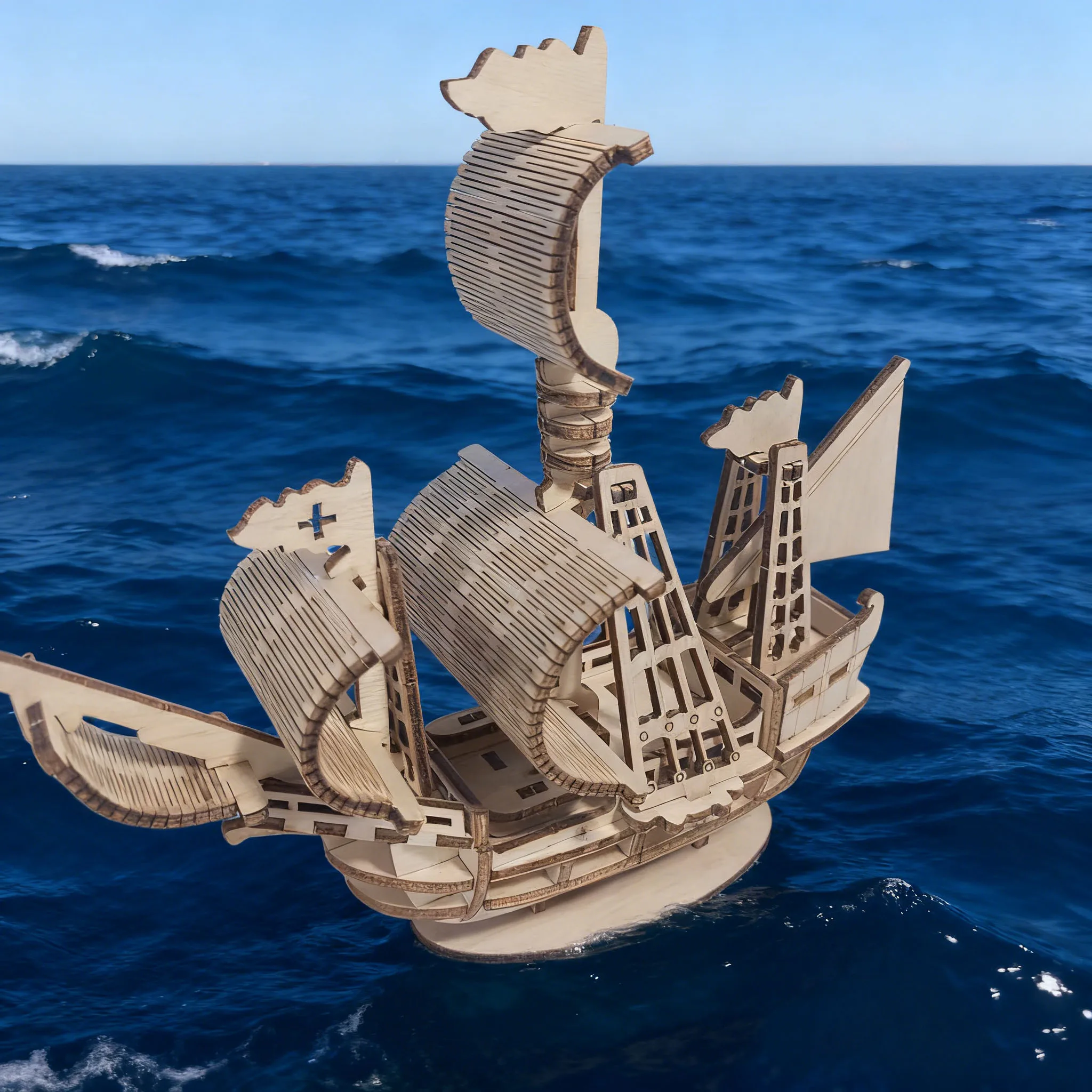 um Modelo de Veleiro em 3d Feito de Madeira É um Presente de Natal Ideal. MDUG