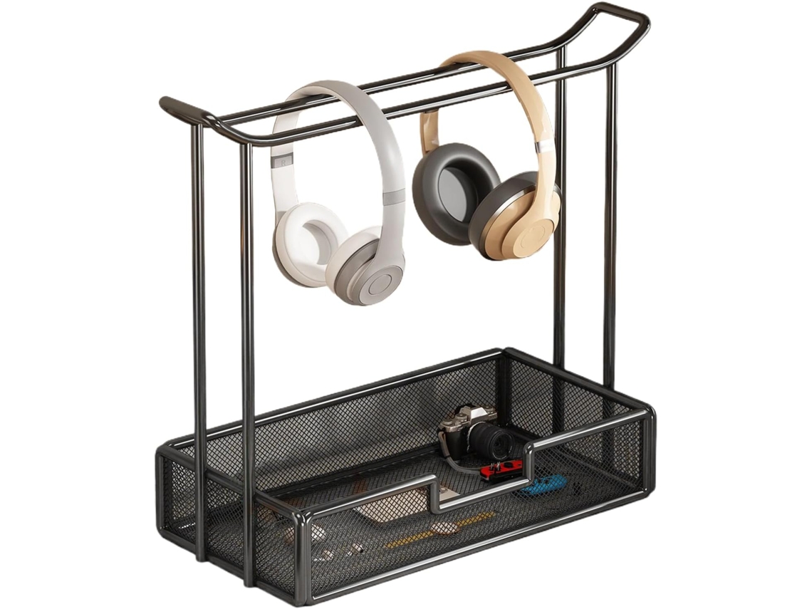 Support Porte-casque Pour Bureau Plateau De Rangement Organisateur Avec