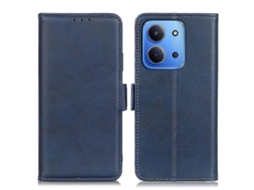 Capa De Celular Tkdaddy Para Xiaomi Redmi 15c 4g (global) (171 Mm) / Poco C85 4g Com Suporte Em Couro Bovino Pu Com Textura Azul