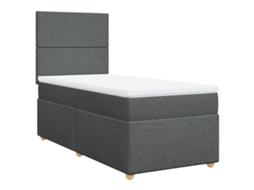 Box Spring Bed, Box Spring Beds Vidaxl Cinzeto Tecido (80 X 200 Cm)