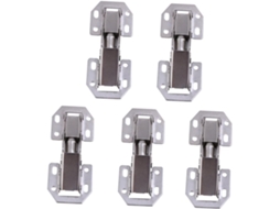 Conjunto De 5 Dobradiças Embutidas Alta Resistência Com Fechamento