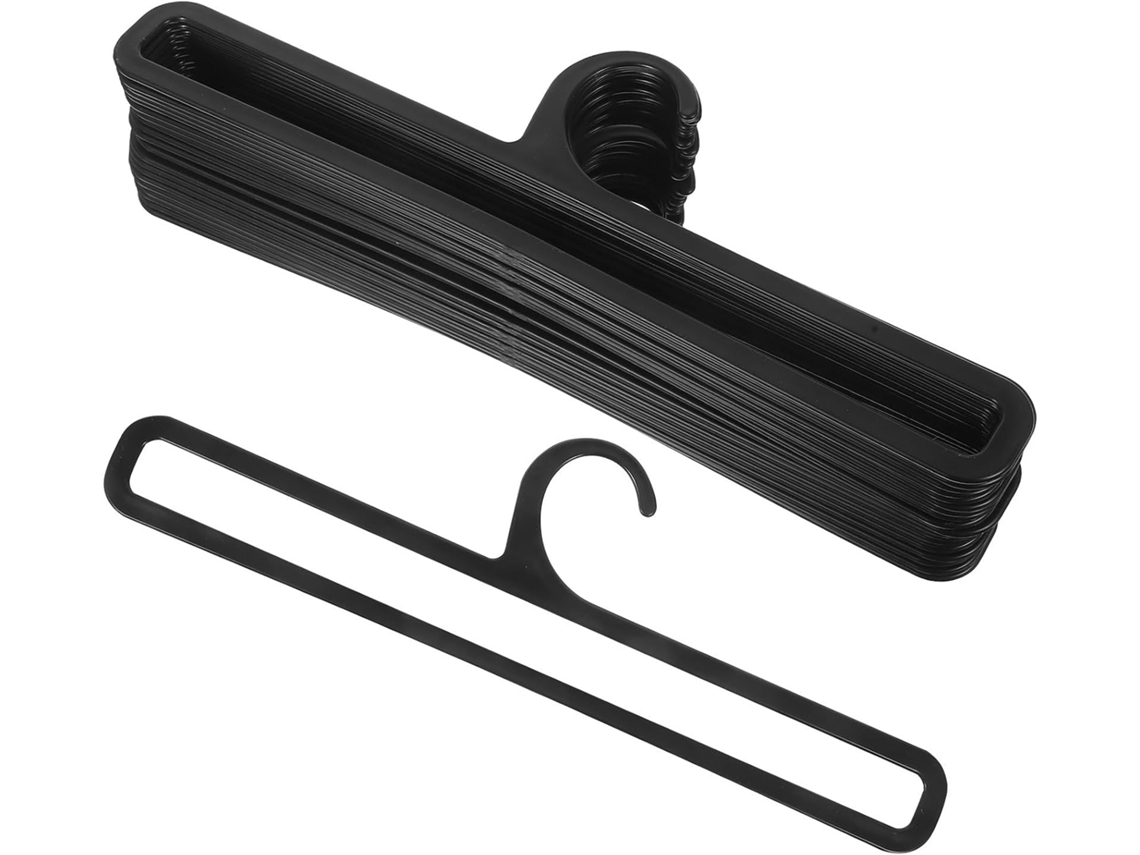 Organizador De Gravatas E Cintos Totority Em Plástico Preto, 20 Peças, Leve, Superfície Lisa, Ideal Para Guarda Roupas E