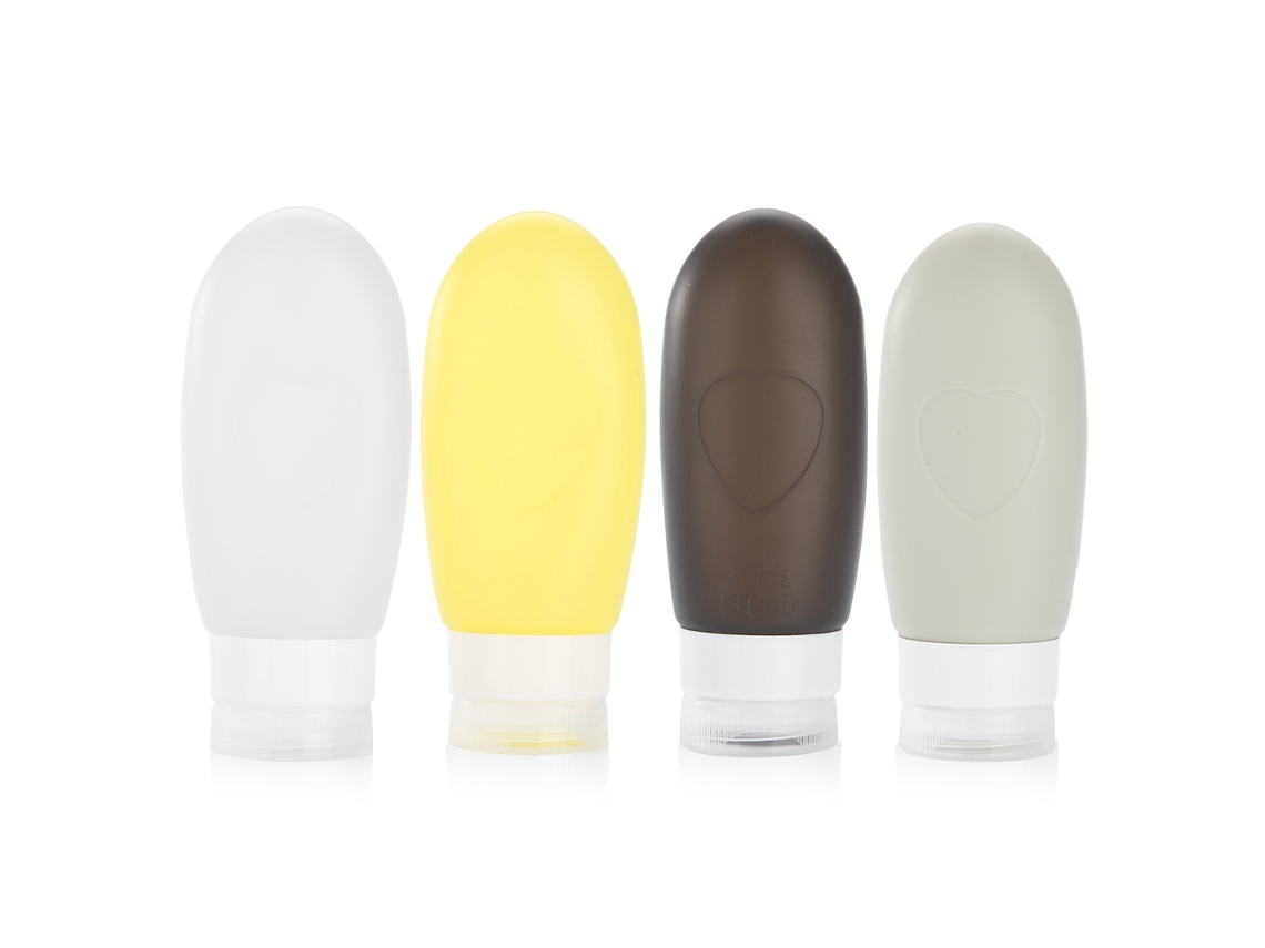 Garrafas Silicone Para Viagem Cremes E Produtos Líquidos