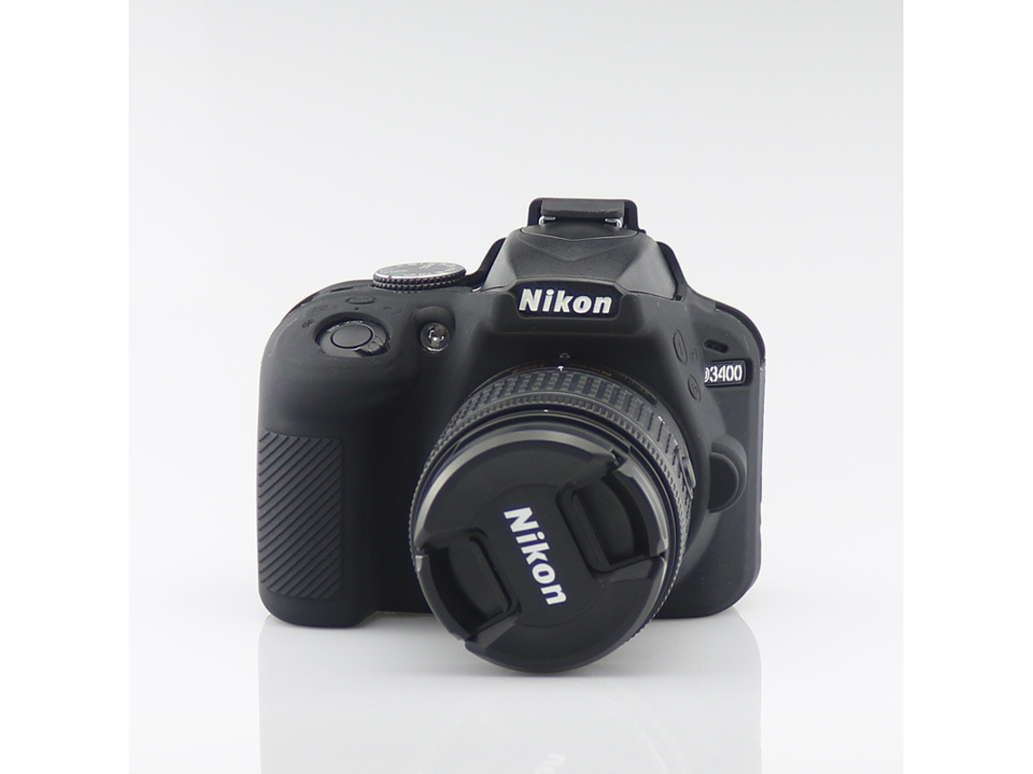 Capa para Nikon D3400 Acessórios para Estojo de Câmera em Silicone CUICH (preto)