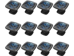 Puxadores E Maçanetas Quadradas Para Armários De Cozinha, Conjunto De 12 Peças, Estampa Floral Azul Com Caveira