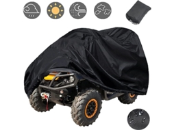 Tapa Atv Exterior 210d Impermeable Antiviento Anti-uv Para Moto Cuadriciclo 210x120x115cm