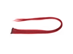 2026 extensiones de Cabelo Vermelho Brilhante Liso com Clip para Festa, 55cm, Acessório de Cabelo Prático e Fashion