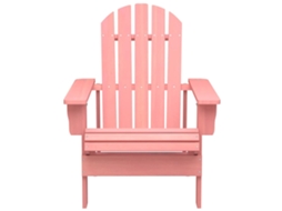 Cadeira Adirondack Para Jardim | Cadeira De Exterior Abeto Maciço Rosa