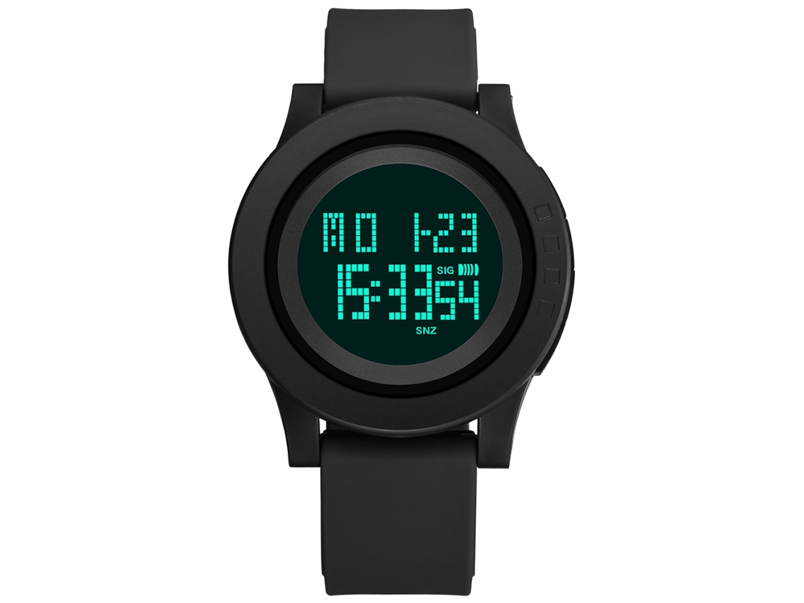 Reloj Deportivo Outdoor Multifunción Luminoso Con Correa De Pu Plástico Negro
