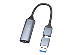 Placa De Captura De Vídeo De Alumínio 4k60hz Para Porta Tipo C E Usb 3.0 Slowmoose