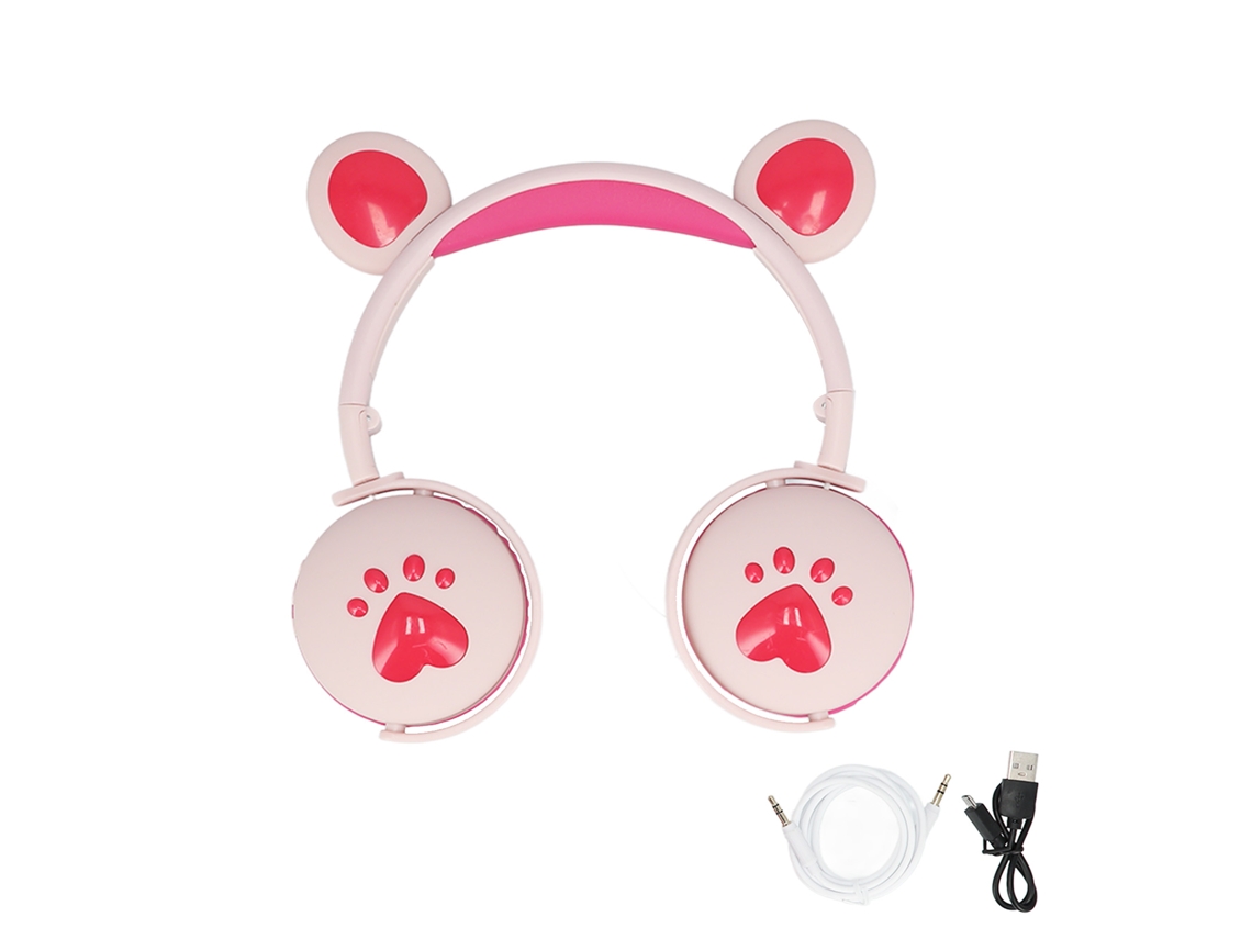 Fones de Ouvido Sem Fio com Orelhas de Gato para Crianças EOOCOO