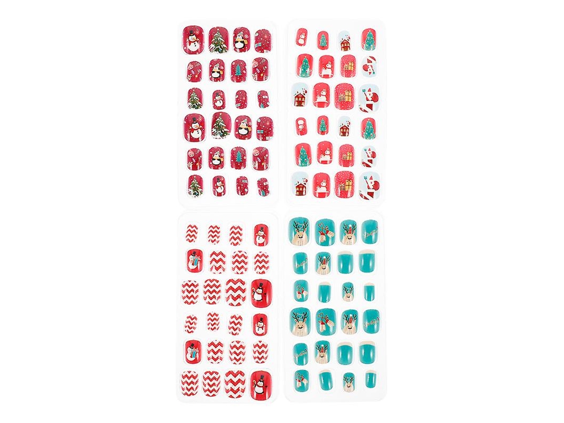 96pcs Unhas Falsas Infantis Allinless