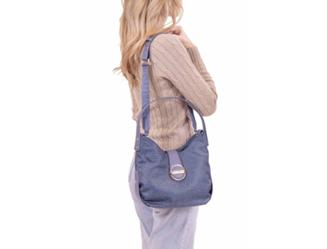 Mala de Ombro de Mulher BORBONESE Hobo Eclipse Size Azul (one)