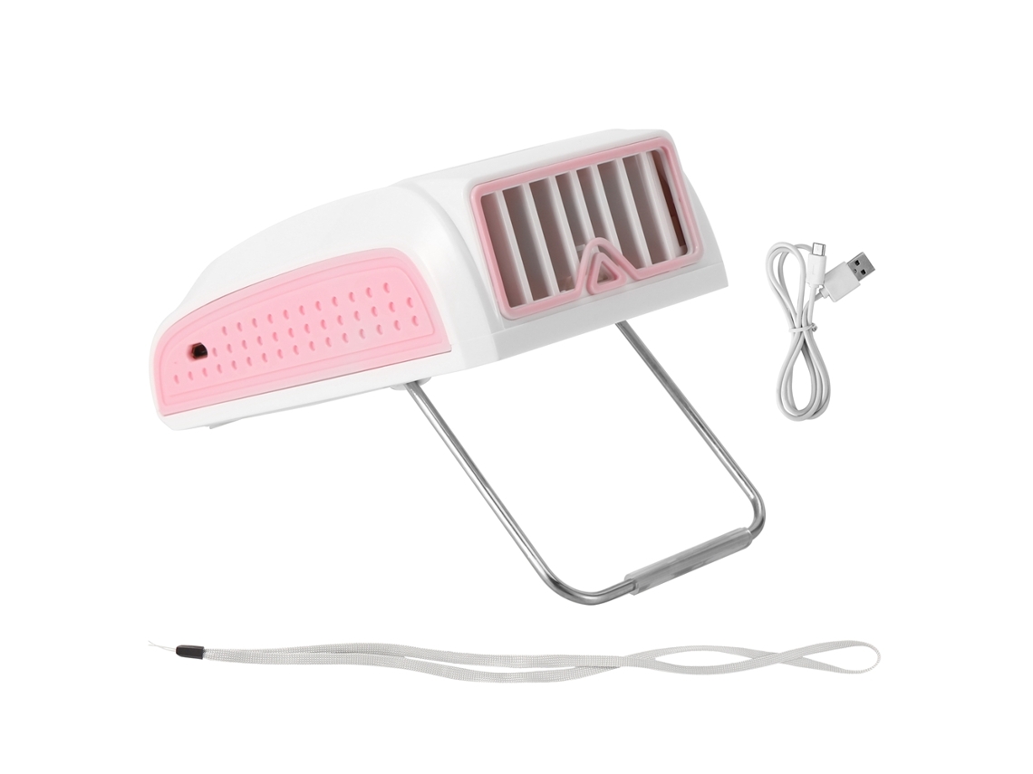 Ventilador Portátil Usb Recarregável Rosa Ar Condicionado