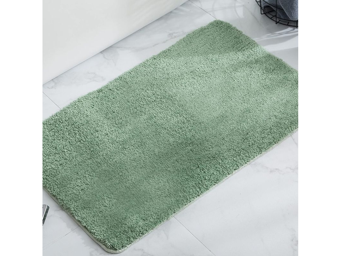 2026-tapete De Banho Antiderrapante Absorvente Linjou Lavável À Máquina Microfibra Suave (verde Claro, 50x80cm) Verde Claro 50x80cm