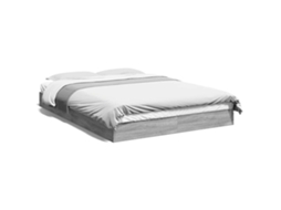 Estrutura de Cama MAISON EXCLUSIVE Derivados de Madeira Cinza Sonoma (140x200 cm)