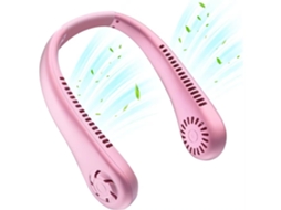 Ventilador de pescoço sem pás, fluxo forte, brisa natural, silencioso, carregamento USB