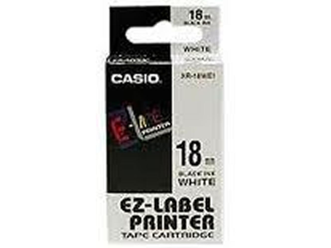 4971850117506 :XR-18WE1 Cartucho de Fita Branca 18 mm para Etiquetadora