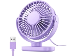 Ventilador Ar Usb Resfriamento Mesa Mini Portátil 360 G