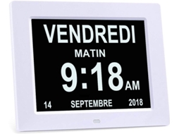Relógio Digital Lcd De 8 Polegadas Com Calendário E Data., Relógio Digital Lcd De 8" Com Calendário, Data, Dia E Hora - Relógio Para Alzheimer