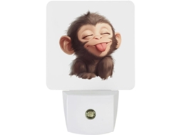 Luminária Noturna Fofa De Macaco Com A Língua Fora, Tomada, Corredor Ideal