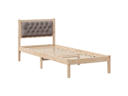 Estrutura da Cama Cinzento acastanhado 80 X 200 Cm MAISON EXCLUSIVE