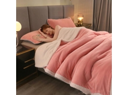 Cobertores de Flanela Lã Quentinhos para Cama Cobertor Grosso Três Camadas Dormir Macio e com Peso Outono Inve