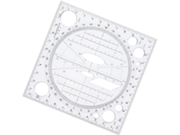 Régua de desenho de plástico multiangular Supvox, prática e conveniente para decoração escolar, instrumento de desenho.