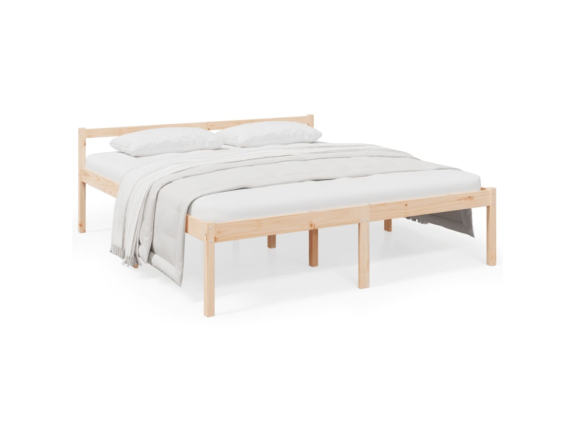 Senior Bed, Senior Beds Vidaxl Marrom Madeira De Pinho (200 X 200 Cm)