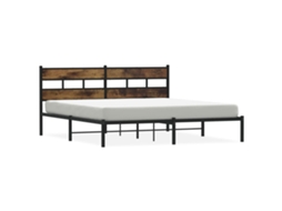 Bed Frame, Bed Frames Vidaxl Marrom Ferro (193 X 203 Cm)