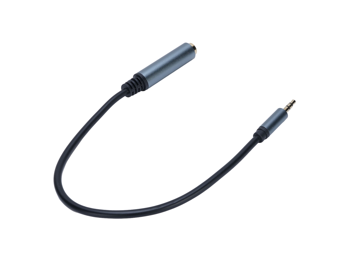 Cabo de Extensão de Áudio Estéreo de 6,35 mm Hembra para 3,5 mm Macho para Guitarra, Piano, Mixer e Fones | S/MARCA
