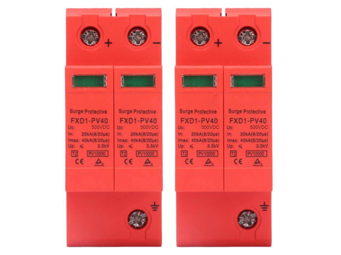 Dispositivos de proteção SPD Fxd1 PV40 40ka 2p YURU para sistemas fotovoltaicos (DC Rail)