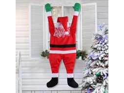 Decoração Rebe de Natal Grande Pendente de Papai Noel, 108 Cm Vermelho, para Interior e Exterior, Casa, Porta, Parede