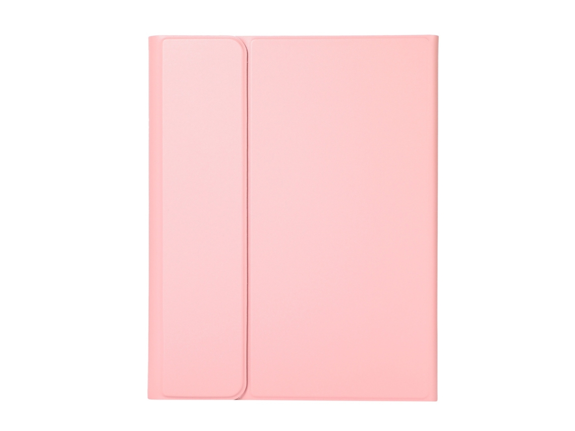 Capa Com Teclado Bluetooth Em Couro Compatível Com Ipad Pro 11" 2024, Cor Rosa