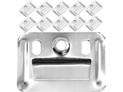 Ciieeo 300 Peças Fivelas De Aço Inoxidável Painéis Parede 32×44×0, 3mm Grampos De Instalação Rápida Parede