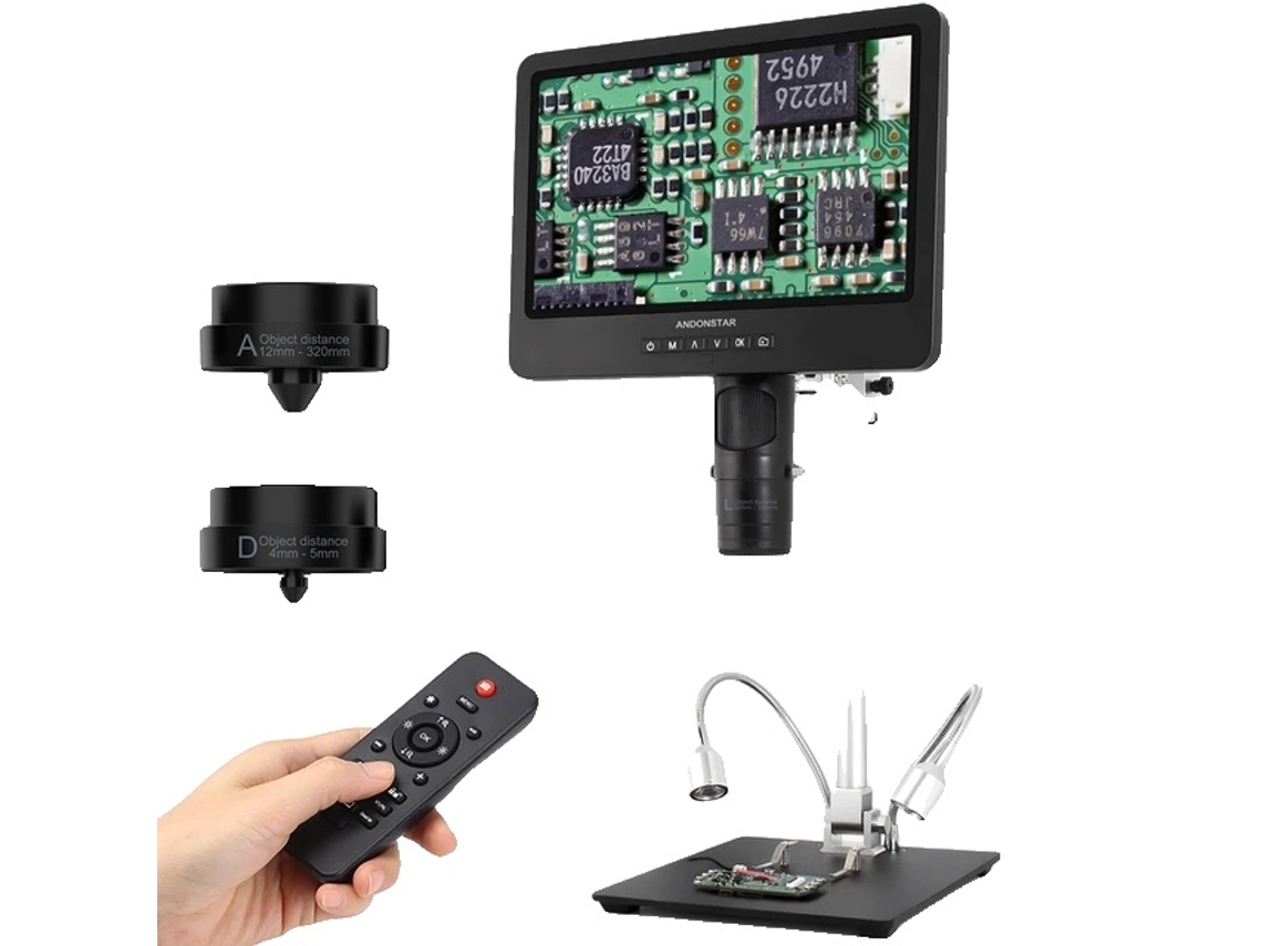 Microscópio Digital, Design Trinocular, 101 Ips Lcd,2000x,ad249s M Oem (10inch)
