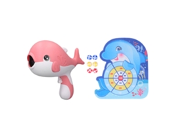Primerox brinquedo de Tábua de Dardo com Bolas Ejetoras Desenho Animado Seguro para Crianças Rosa