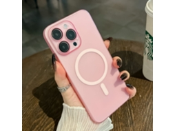 Capa Protetora De Lente Magnética Rosa Fosca Transparente Para Iphone 17