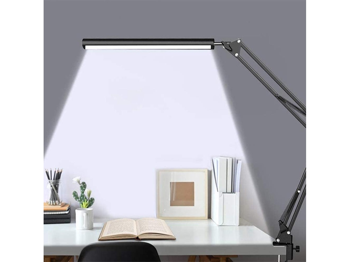 Lâmpada Mesa Led Ajustável Braço Metal 10 Níveis Brilho Leitura Trabalho S/MARCA