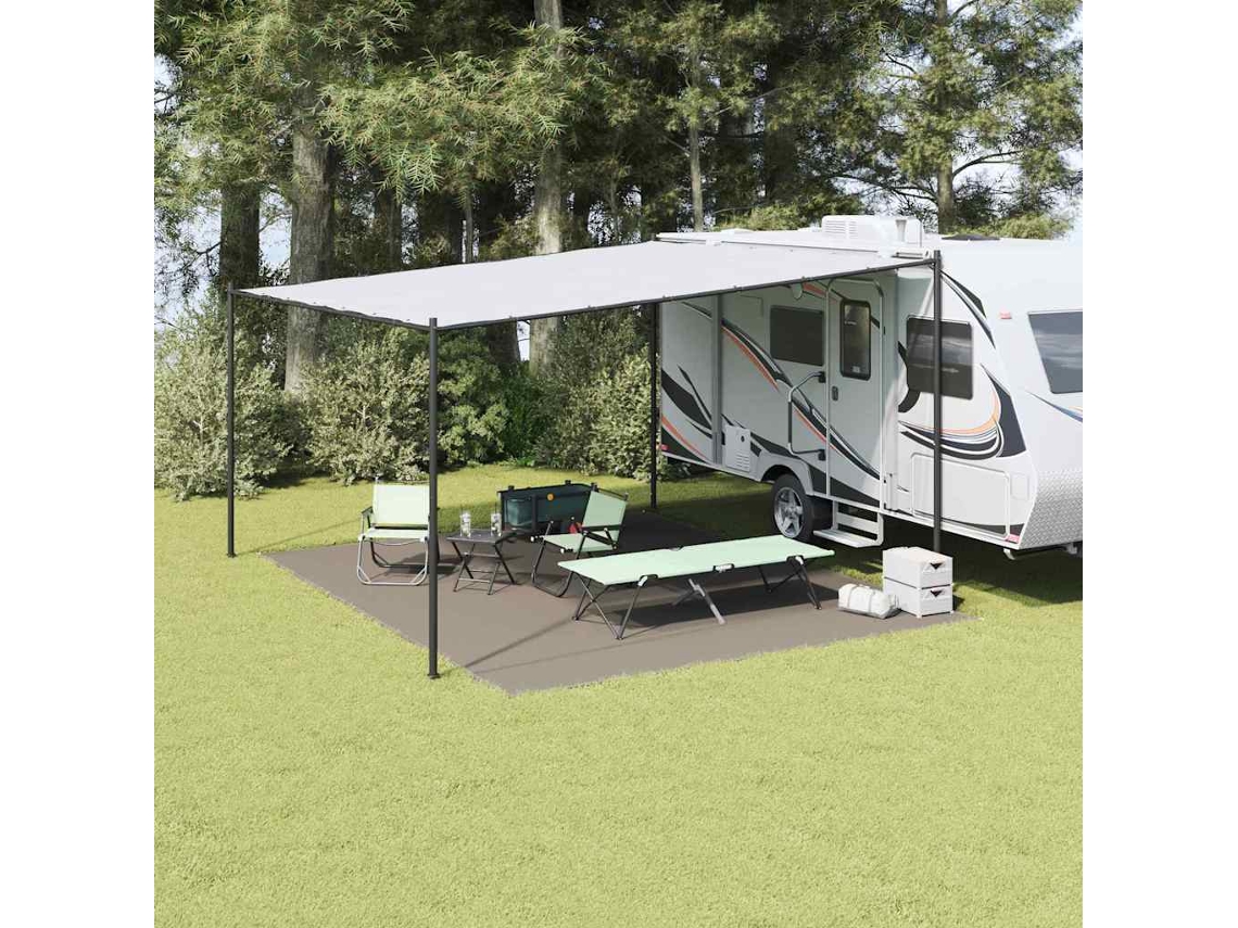Vidaxl Tapete Para Barraca Cinzento-claro 500 X 400 Cm Polietileno