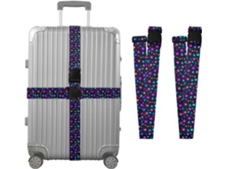 Conjunto De 2-cintas Bagagem Com Luz Noturna Em Formato Estrela, Cintas De Viagem, Acessórios Para Cinto, Conector De