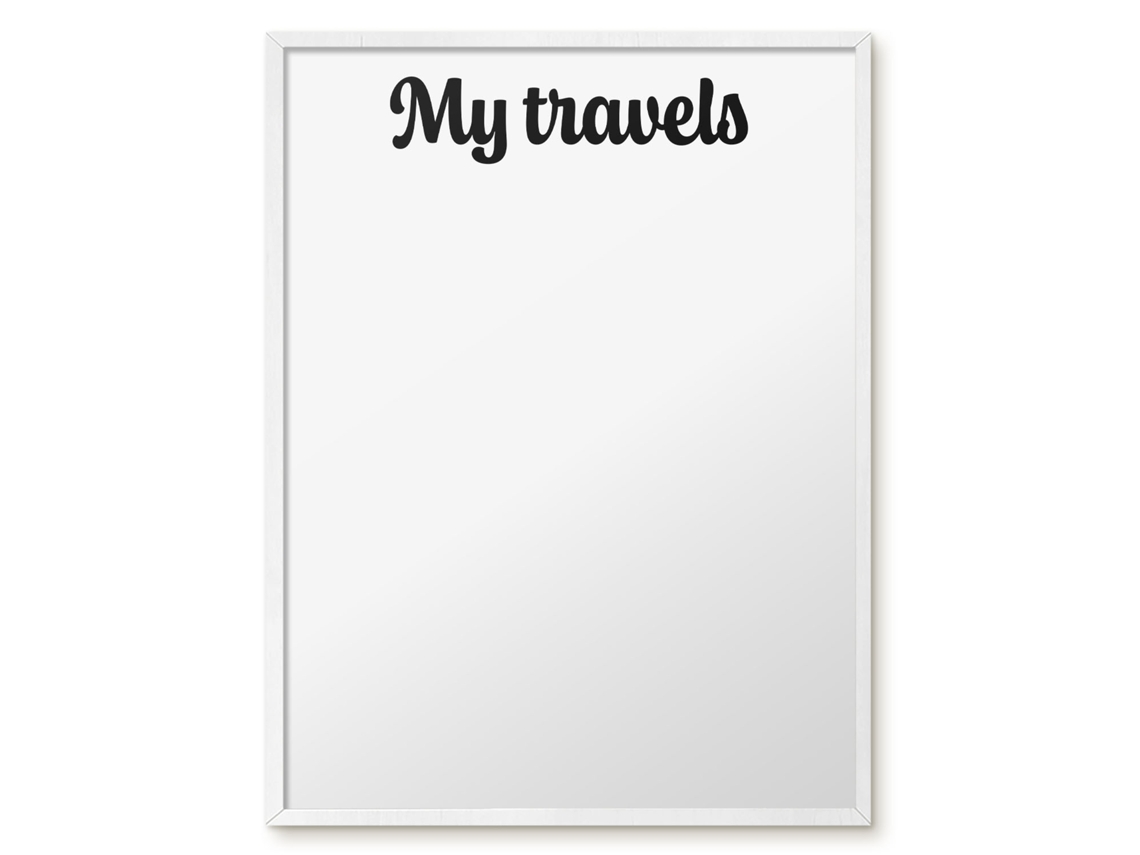 Magnetic Wall Board My Travels For The Office Espelharte (60x80 Cm)