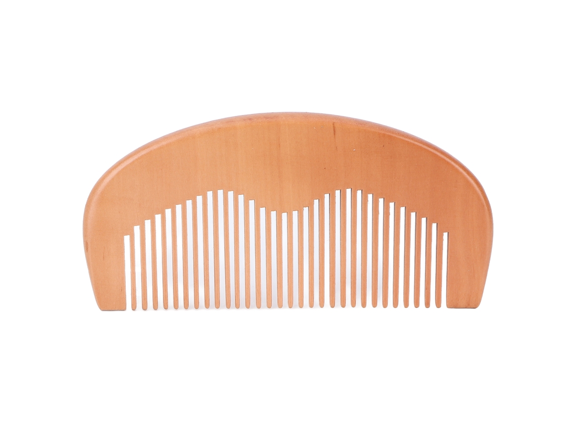 Peine De Madera Natural Portátil Para Desenredar Cabello Y Barba