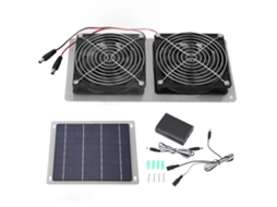 Kit Ventilador Solar 100w Ativo Animais Teto