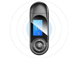 Transmissor E Receptor Bluetooth 5.0, Adaptador De Áudio Bluetooth 2 Em 1 Com Visor Lcd Visível, Sistema Estéreo.
