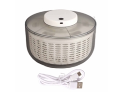 Centrífugo de Salada Elétrico 500rpm Lavador Secador Legumes Frutas 6000ml (27x27x17cm) S/MARCA
